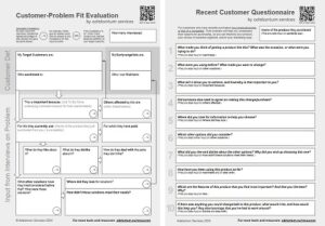 Form to evaluate the Customer-Problem Fit for RECENT customers, with a list of questions to help you get the necessary data.